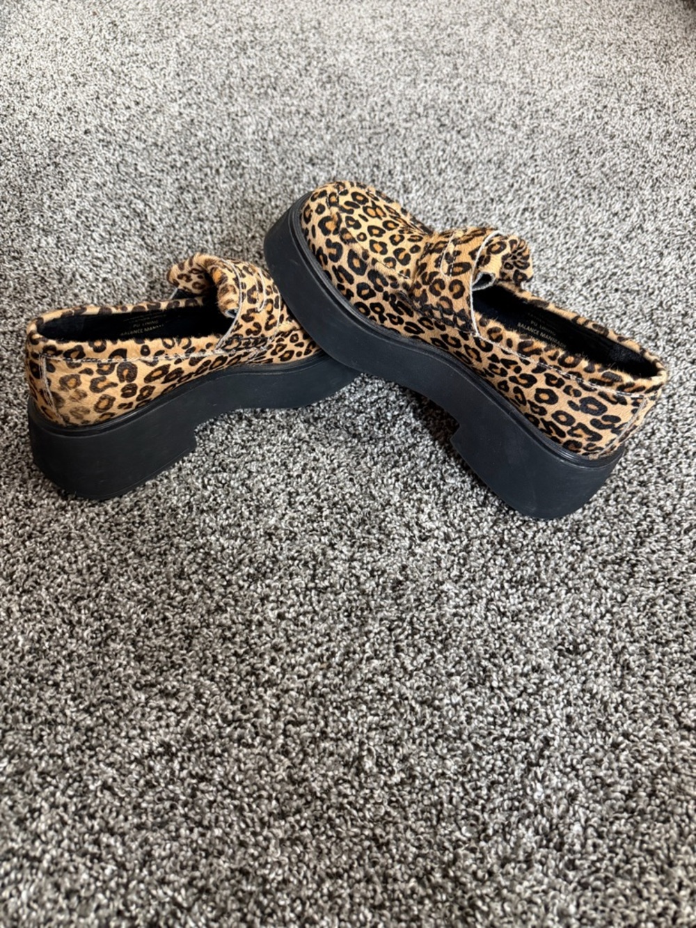 Steve Madden Leopard Print Platform Loafers